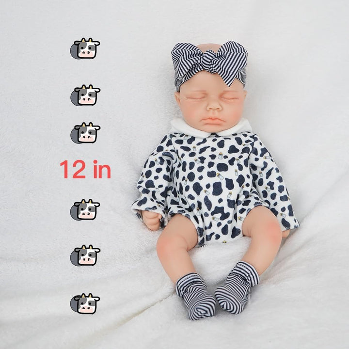 Niño de 12 Pulgadas, Muñecas de Bebé Reborn de Silicona, Muñeca de...