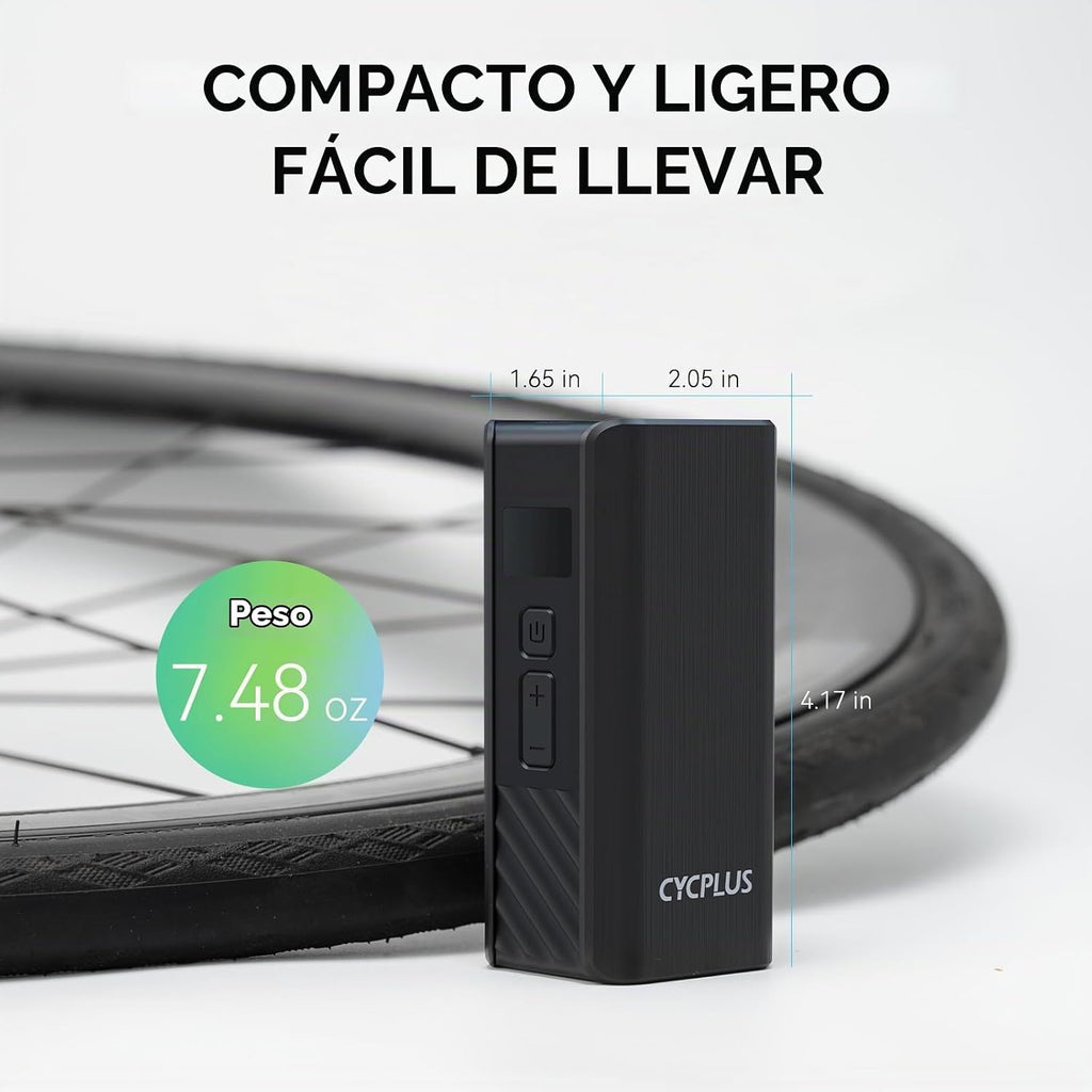 CYCPLUS Bomba eléctrica para bicicleta, A3Mini, 120 PSI, motor sin