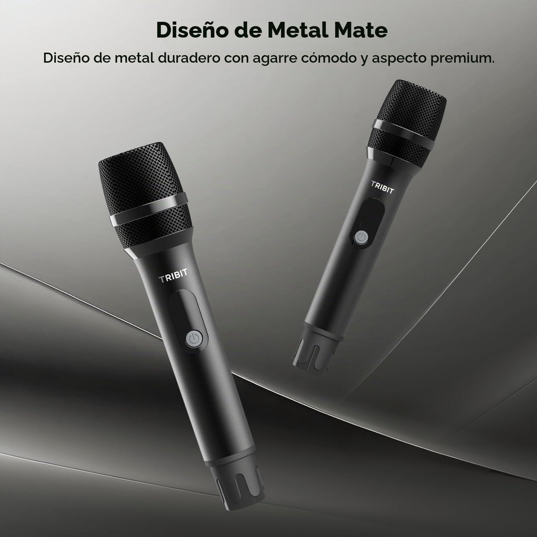 Tribit - Micrófono inalámbrico, sistema de micrófono dinámico inalá...