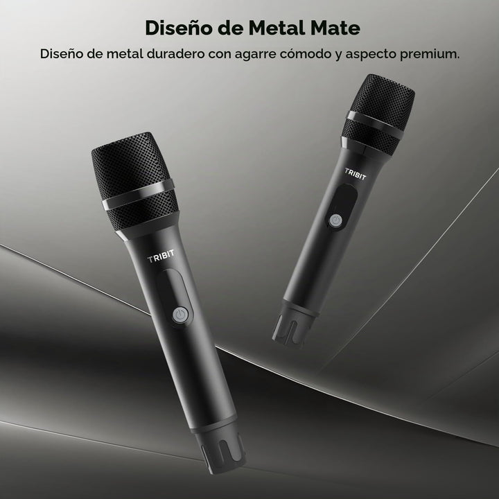 Tribit - Micrófono inalámbrico, sistema de micrófono dinámico inalá...