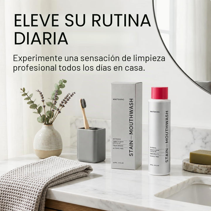 Enjuague bucal antimanchas \u2013 Enjuague oral sin alcohol para co...