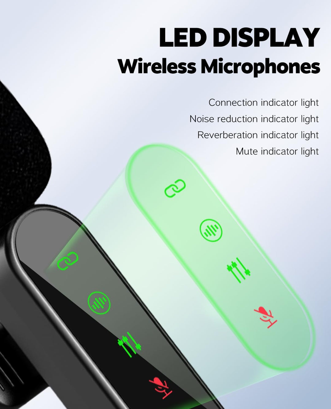 Gicorino Paquete de 4 micrófonos inalámbricos Lavalier para iPhone\...