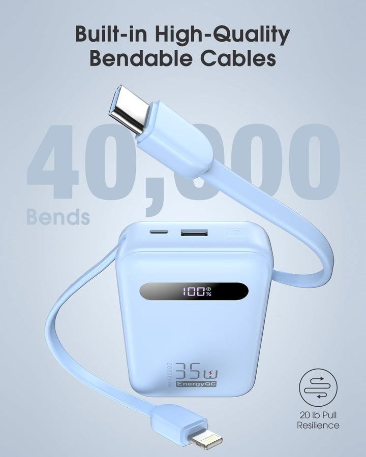 EnergyQC Cargador Portátil de 20000mAh, Banco de Energía de Carga R...