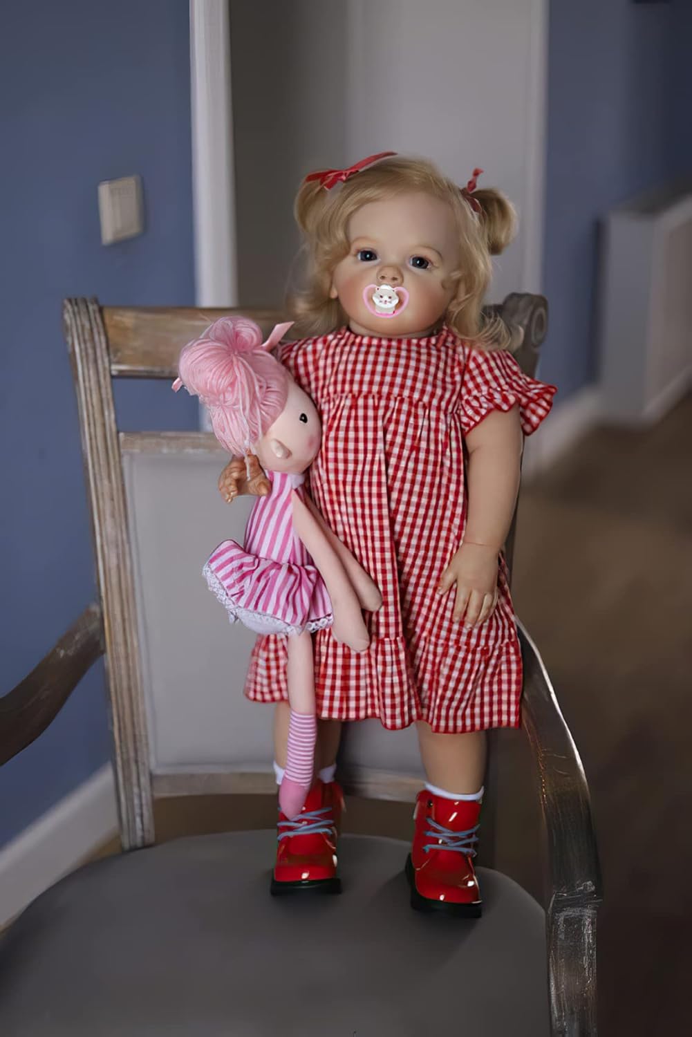 TERABITHIA 60 cm 24 Pulgadas Muñeca Reborn de Bebé Cara Dulce de Ta...