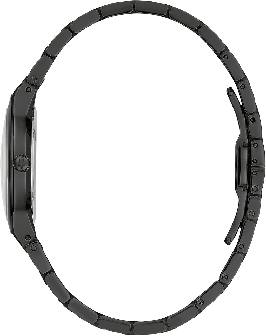 Bulova Reloj moderno de cuarzo de 2 manecillas de acero inoxidable Millenia para mujer, estilo de esfera negra: 98L314