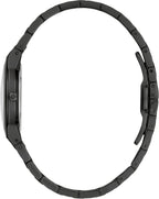 Bulova Reloj moderno de cuarzo de 2 manecillas de acero inoxidable Millenia para mujer, estilo de esfera negra: 98L314