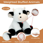 Yak - Juguetes de peluche con peso, almohada suave de felpa de vaca de 9