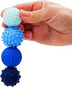 ONO Signets – Bolas magnéticas de silicona con hoyuelos, protuberancias y ondas texturizadas | Divertido juguete de mano para adultos | Ayuda a aliviar el estrés, la ansiedad, la tensión (Zafiro