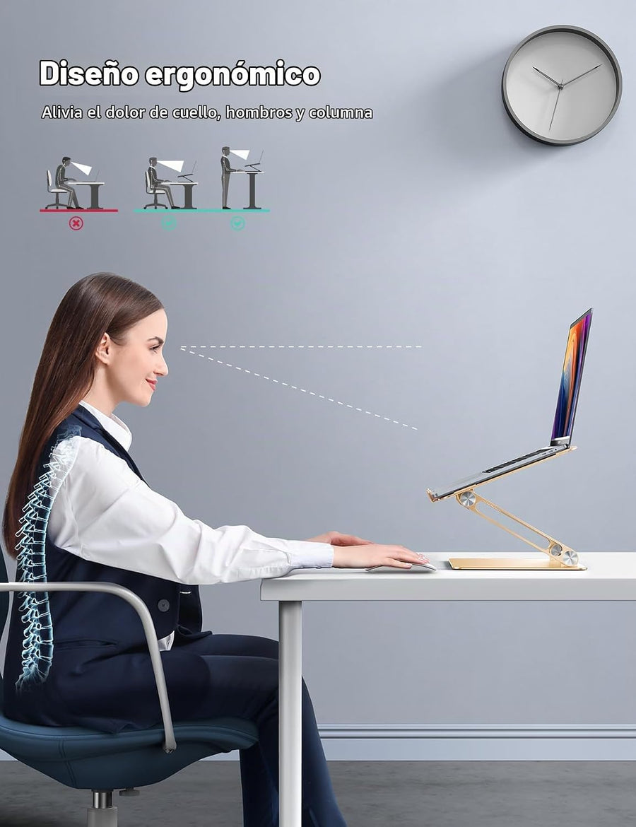 Lamicall - Soporte ajustable para laptop, portátil, soporte elevado...
