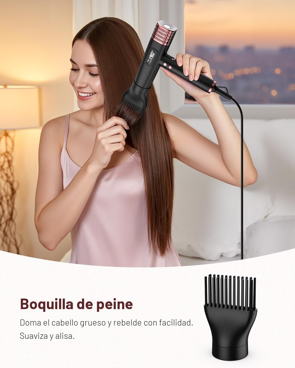 MESCOMB Secador de pelo de viaje con difusor, 1875 W de doble volta...