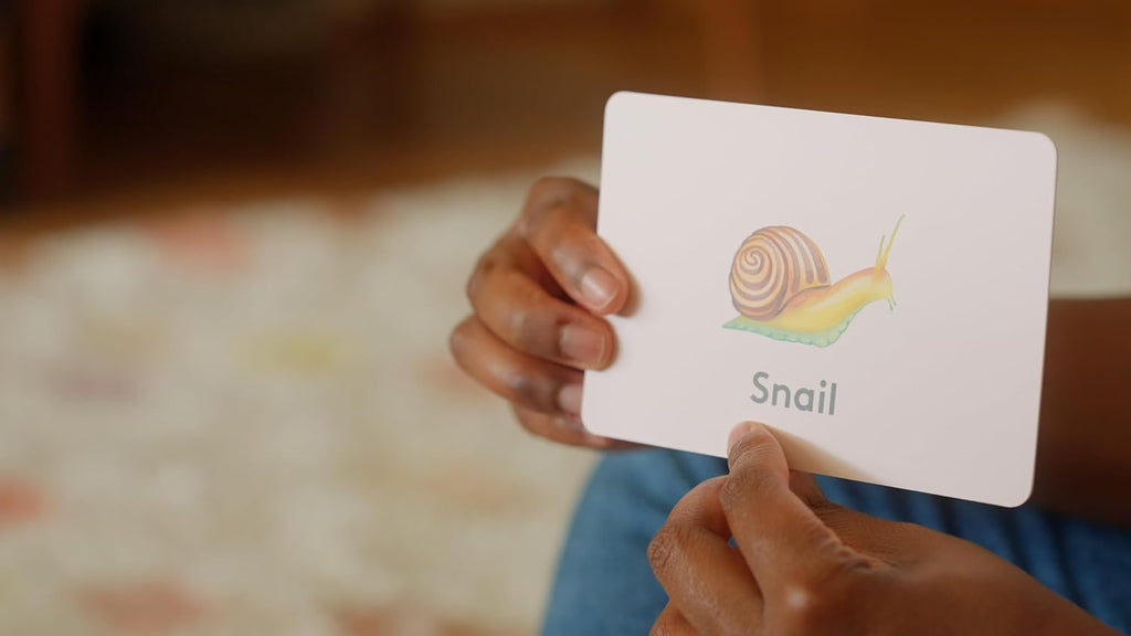 Lovevery, Tarjetas de sonido de letras de animales, tarjetas flash, aprender a leer