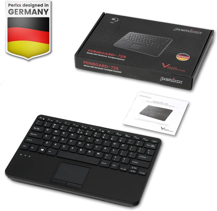 Perixx PERIBOARD-725 Teclado inalámbrico con panel táctil - Conexió...