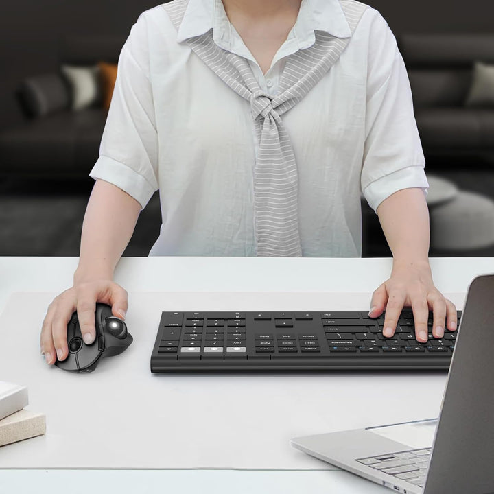seenda Ratón inalámbrico ergonómico de Trackball - Ratón Bluetooth...