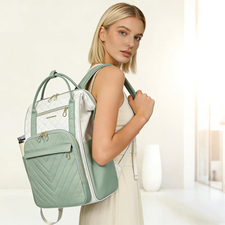KROSER Mochila para laptop de 17 pulgadas, elegante mochila repelen...