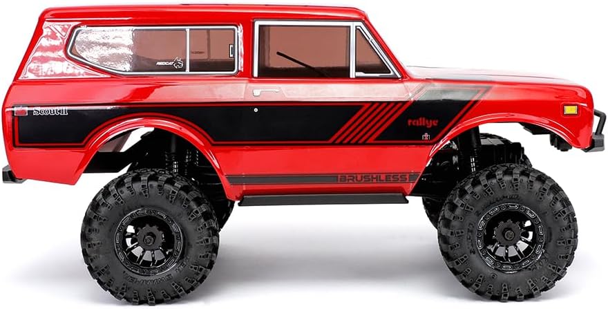 Redcat Racing Ascent-18 Scout II sin escobillas, 1/18 escala RC Crawler, coche de control remoto 4WD, chasis de aluminio, polvo rojo/dorado