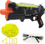 YTSWELE Pistola Blaster con gafas protectoras con pistón de resorte y 100 rondas para hasta 110 FPS compatible con dardos Nerf Hyper Rounds, fácil de recargar, soporta hasta 50 rondas (camuflaje)