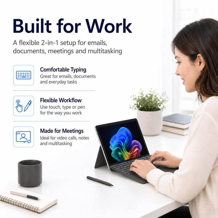 Microsoft Surface Pro Copilot+ AI PC de 12 pulgadas, Snapdragon X P...
