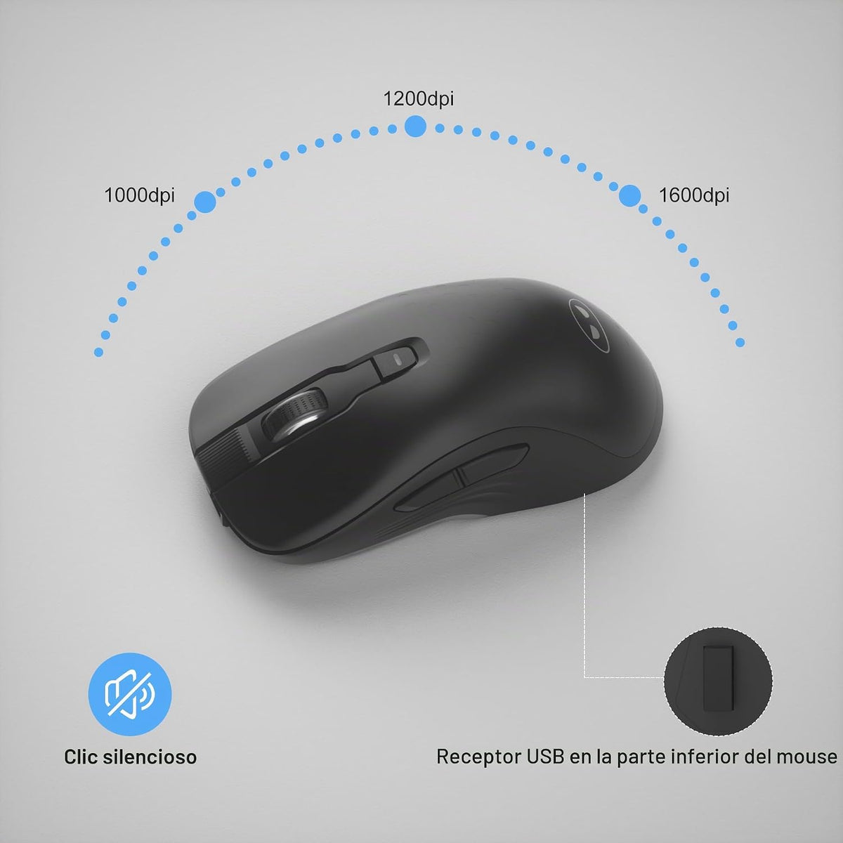 MageGee V990 Combo de teclado y mouse inalámbricos cremosos, 99 tec...