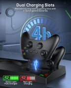 MENEEA Cooling Fan & carga Stand para Xbox Series X Console & Controller