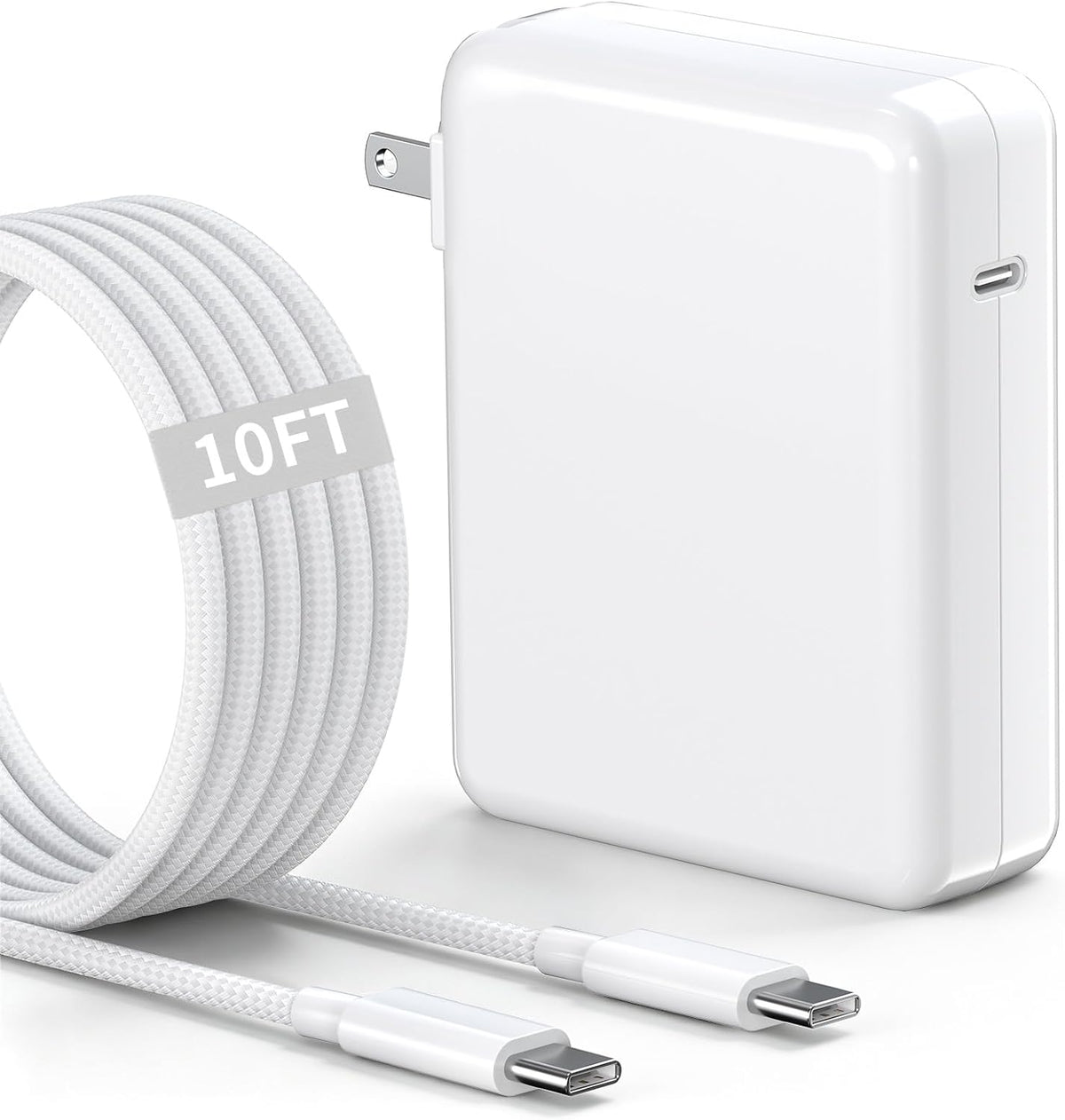 Cargador MacBook Pro, Adaptador de Energía USB C de 140W, Cable USB C a USB-C de 10 pies