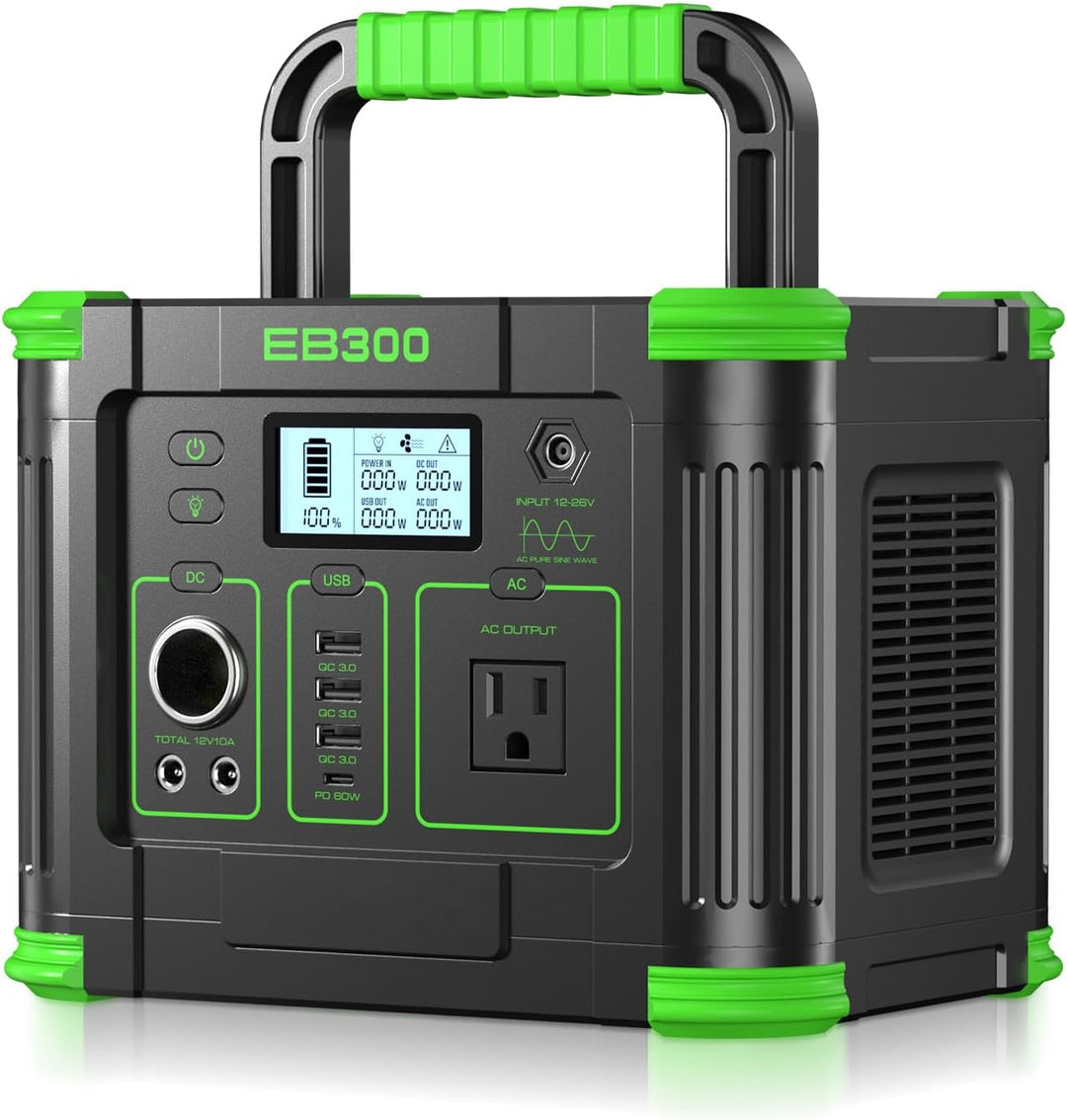 GRECELL- Central eléctrica portátil 300 W, generador solar 288 Wh c...