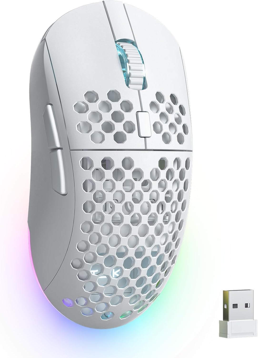 TMKB - Mouse inalámbrico para juegos, sensor óptico de 24000 DPI, b...