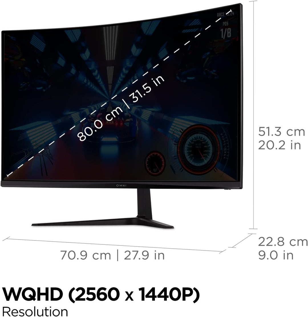 ViewSonic VX3218C-2K Monitor curvo para juegos de 32 pulgadas, 1440...