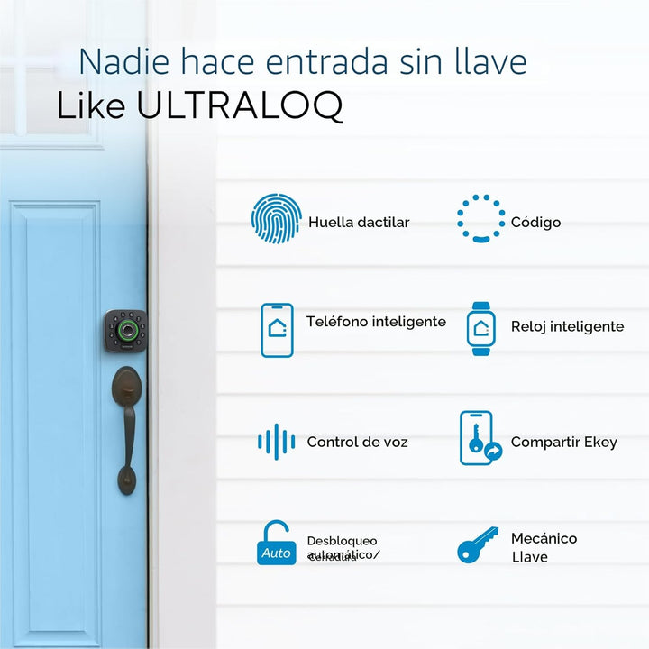 ULTRALOQ U-Bolt Pro - Cerradura inteligente WiFi con sensor de puer...