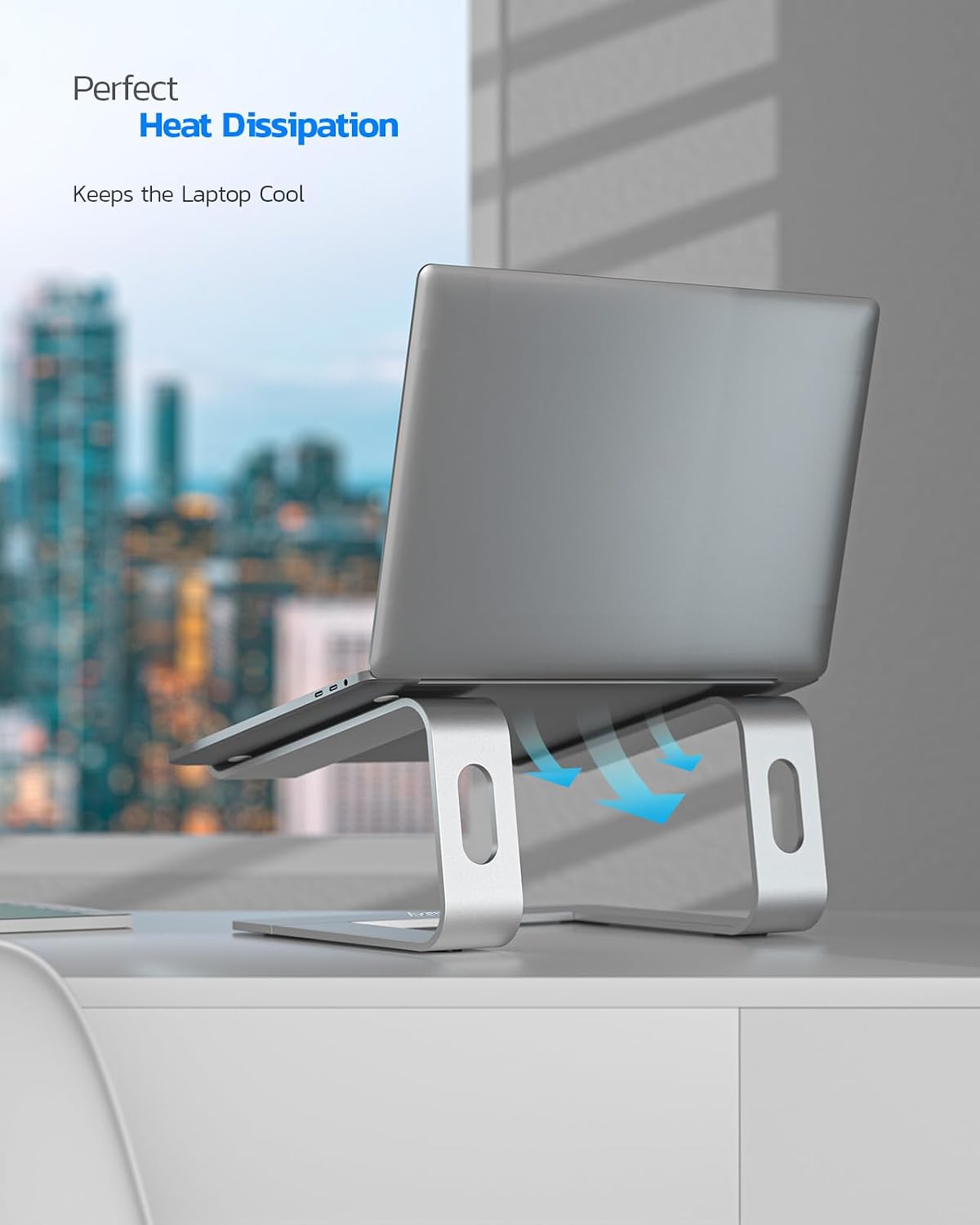 Nulaxy - Soporte para laptop, soporte de aluminio ergonómico para c...