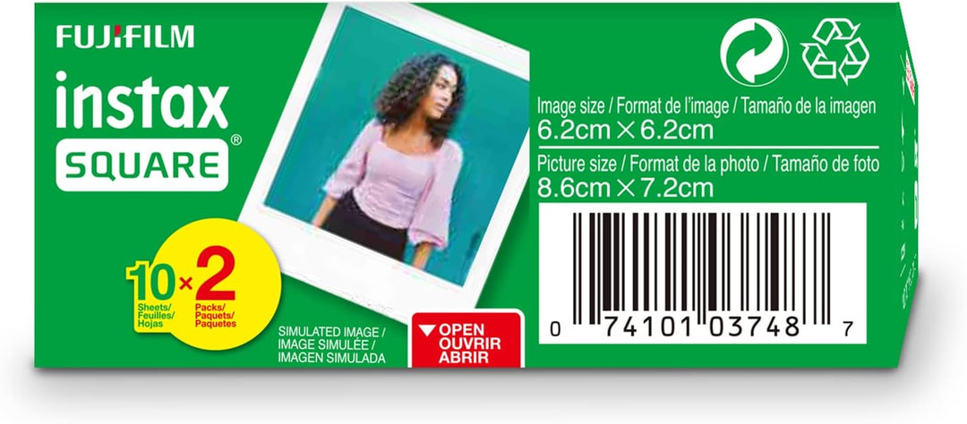 Fujifilm Instax Square Twin Pack Película - 20 Exposiciones (Paquet...