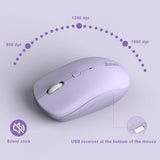 Combo de teclado y mouse inalámbricos, teclado inalámbrico de tamañ...