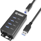 USBGear, USBG-BREC304, hub USB 3.2 de 4 puertos, alimentado, adaptador 5V/2A