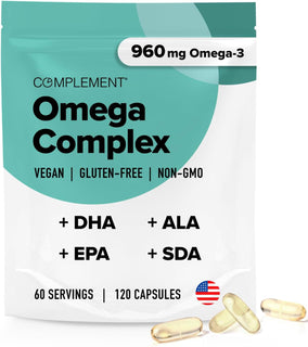 Complement Suplemento vegano Omega 3 - 960 mg de ácidos grasos omeg...