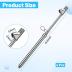 Medidor de neumáticos de doble cabezal de 12 pulgadas, medidor de presión de aire resistente para auto, camión, automóvil, caravana, furgoneta, rango de 10-150 PSI (plateado)