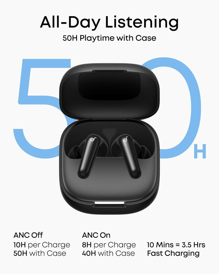 Soundcore P31i de Anker, Cancelación de Ruido Adaptativa en Tiempo...