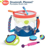 B. toys Kids Set, Drumroll Please! 7-Piece Portable Music Kit, B. Drumroll