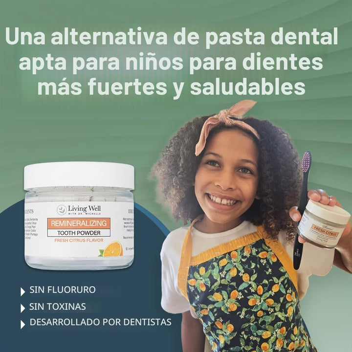 Living Well with Dr. Michelle Polvo de dientes remineralizante de c...