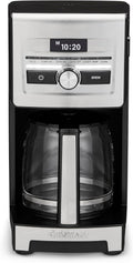 Cuisinart Personal Brew™ - Cafetera de 12 tazas, cafetera automática, cafetera programable para comodidad de preparación casera con fuerza de preparación ajustable, acero inoxidable/negro, DCC-12