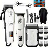 LQT Cortadora de pelo para hombres, juego de cortapelos y recortado...