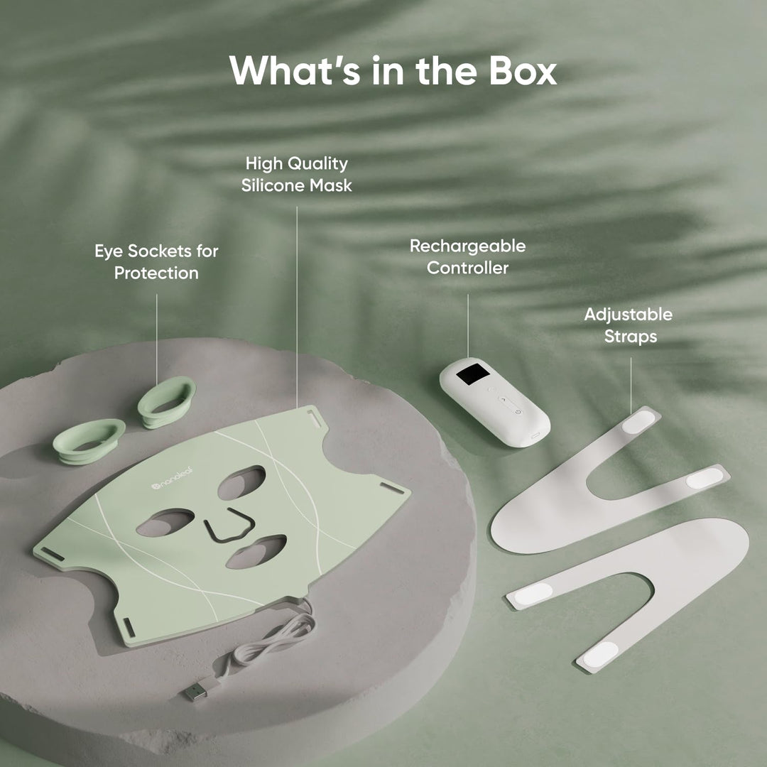 Nanoleaf Máscara facial de terapia de luz LED aprobada por la FDA,...
