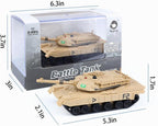 Mini tanque militar RC de 2.4 GHz con LED y torreta giratoria