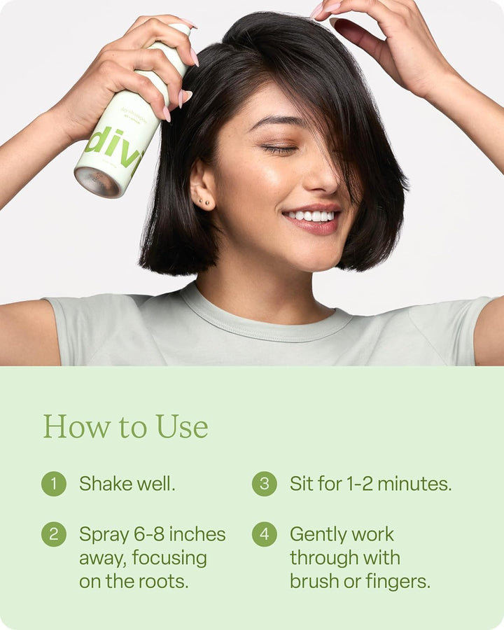 divi Champú en aerosol seco para mujeres, formulado para absorber a...