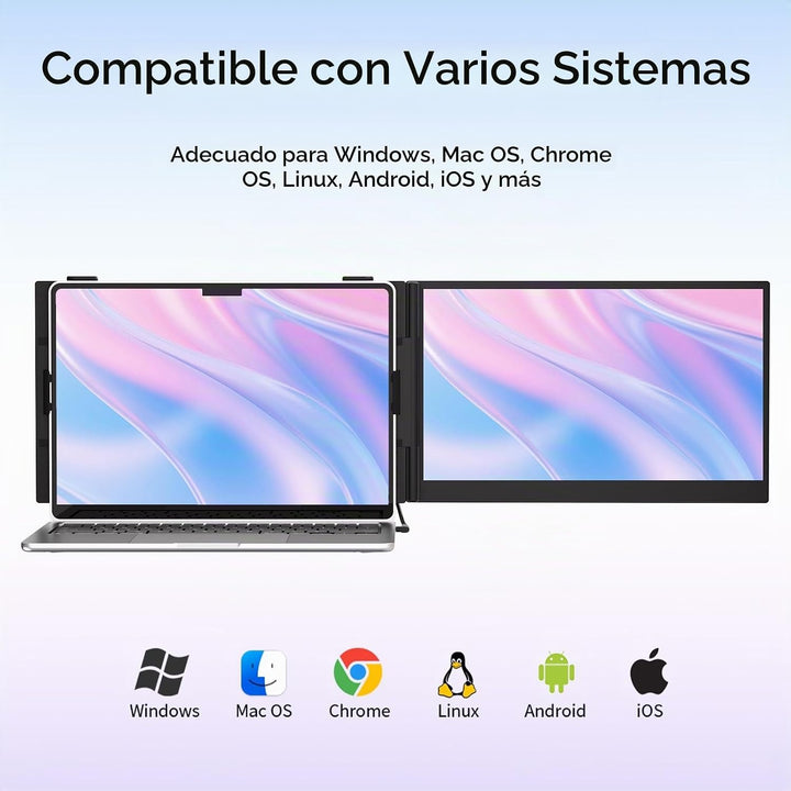 ROYY - Extensor de pantalla para laptop, monitor portátil 1080P FHD...