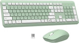 Combo de teclado y mouse inalámbricos, teclado ergonómico silencios...