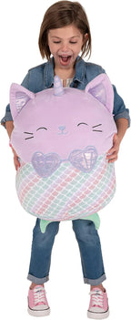 Squishmallows Peluche Kellytoy oficial de 16 pulgadas, Anya The Caticorn Mermaid, animal de peluche relleno ultrasuave juguete (exclusivo de Amazon)