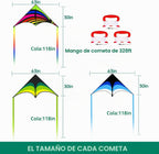 Mint's Colorful Life - Cometa Delta para niños y adultos, cometa extremadamente fácil de volar, las mejores cometas para principiantes