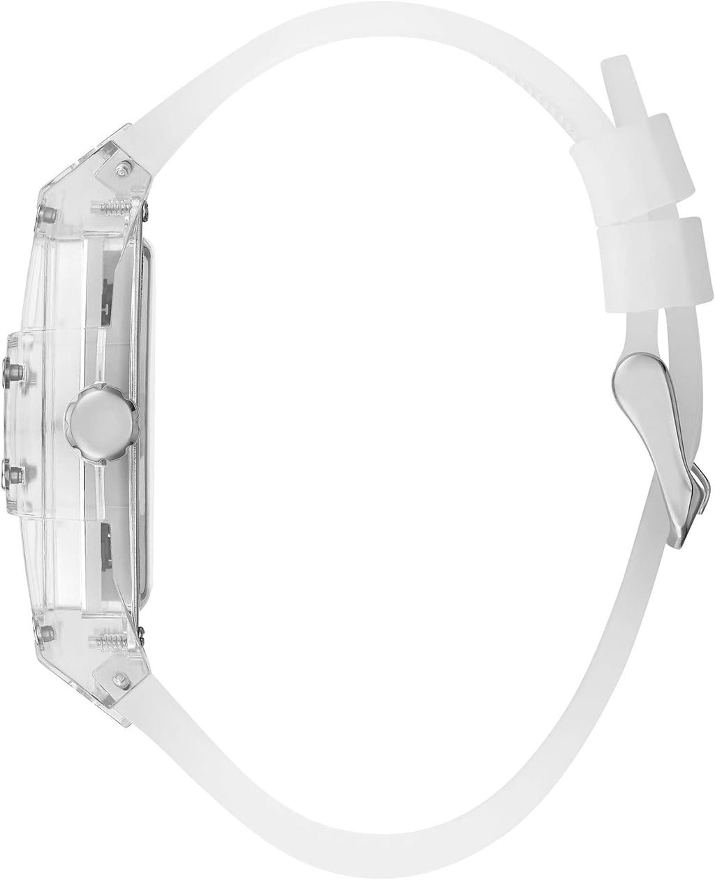 GUESS Serie GW0G para hombre | Reloj de tendencia analógica | Caja de policarbonato | Pulsera de silicona | Resistencia al agua 50M