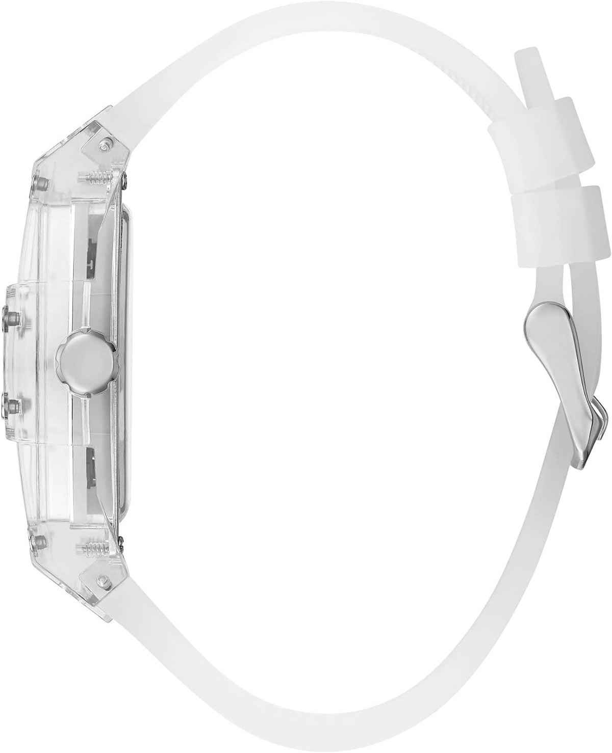 GUESS Serie GW0G para hombre | Reloj de tendencia analógica | Caja de policarbonato | Pulsera de silicona | Resistencia al agua 50M