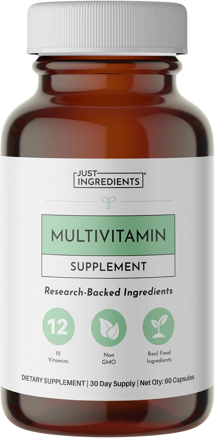 JUST INGREDIENTS Suplemento multivitamínico a base de plantas, cáps...
