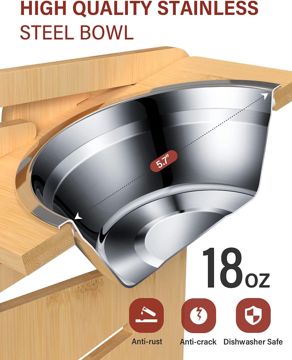 Cuencos elevados para perros, soporte elevado ajustable pequeño